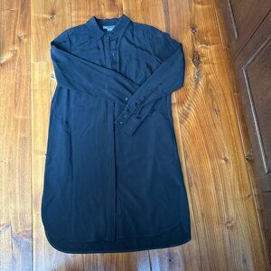 Vince Silk Shirt Dress – Black – Size 4